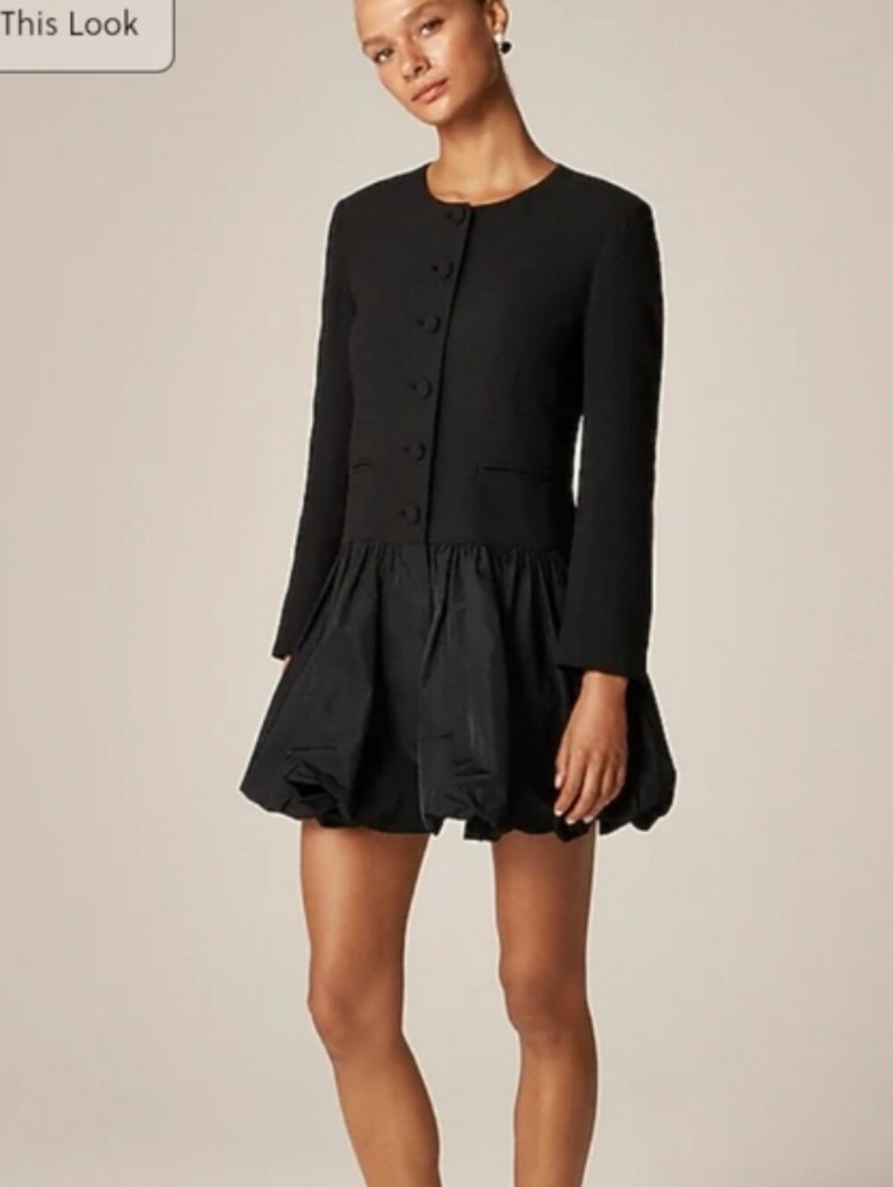 J Crew Tall lady jacket mixy dress CQ182 Size 12 Black